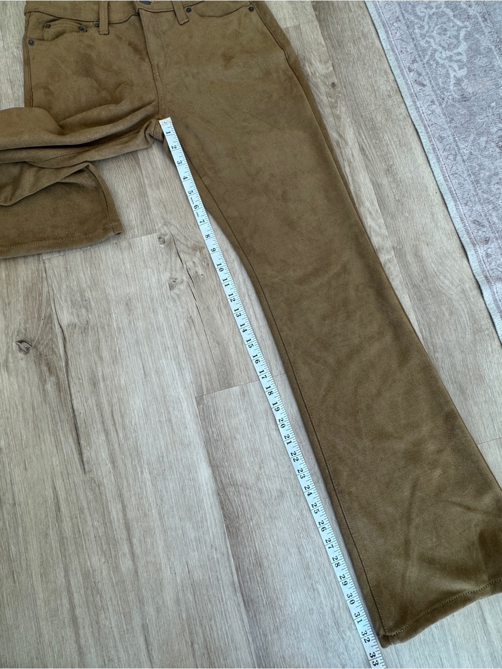 Banana Republic Factory VEGAN SUEDE LOW-RISE BOOTCUT PANT sz 28/6 - Picture 10 of 12